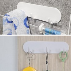 [오늘의택] 벽면 부착형 화이트 행거 3단 선반 옷걸이 선반행거