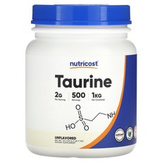 Nutricost 뉴트리코스트 타우린 35.7oz 1kg 파우더 보충제, 1, 1