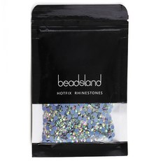 Beadsland(비즈랜드)핫픽스 라인석 공예 의류 DIY 장식용 플랫 백 크리스탈 라인석, 1440개, 크리스탈AB,SS20,4.6-4.8mm