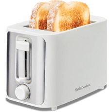 베티 크로커 2-슬라이스 토스터 900W 가변 토스트 그늘 제어 높은 트 기능 쿨 터치 하우징 빵 중심 가이드 드롭다운 크럼 트레이 BC-5632W 화이트