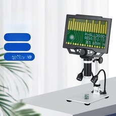 전자현미경 모니터 확대기 고배율 기판 실체현미경, 9인치 12MP 26cm 충전식 + 32GB, 기본 색상