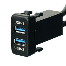 173354 Timloon 듀얼 USB 3.0 자동차 대시 플러시 마운트 연장 케이블 길이 1m(3.3피트) 1m 도요타용 사이즈 4.1cm x 2.3cm 5.8cm(1.6, Type B