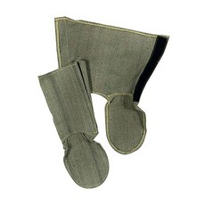 G47075 녹색안전 아라미드 고온작업장 내열 각반(33x32cm)-발등과 종아리 보호 벨크로 탈부착, 1개