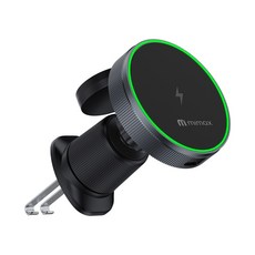 mimax 車用充電支架 C16，無線充電，單手操作，穩固耐用，適用多種手機, 黑色, C16