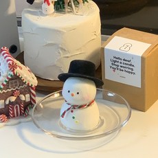 아도록 눈꽃 눈사람 캔들 크리스마스 연말 선물, 우드세이지