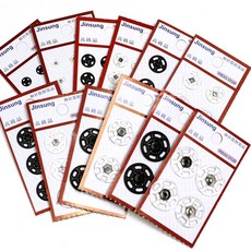 국산) 플라스틱 똑딱이단추(스냅단추) 6 사이즈, 15mm(검정), 1개