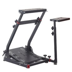 레이싱시뮬레이터 스탠드 프레임 핸들 페달 기어봉 거치대 높낮이 각도 조절 운전시뮬 전용, 블랙+직립 폴 VRS 강화