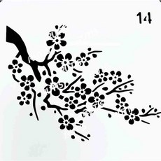 ST-CU1-0114型染版 蝶古巴特DIY鏤空模板 塗鴉模版 繪畫模版, 1個, ST-CU1-0114