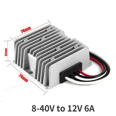 전력 컨버터 레귤레이터 부스트 벅 DC 전압 안정기 8-40V-12V 3A 6A 10A 15A 20A 19V 300W, 02 8-40V to 12V 6A