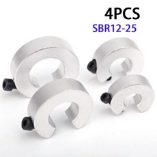선형 레일 스톱 칼라 알루미늄 제한 고정 링 부품 도구, SBR12 fixing ring, 4PCS