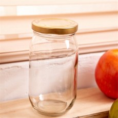 투명 유리 유자 580 원형 수제청용기