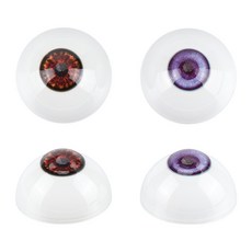 유리 인형 눈 캐보션 반원형 DIY 인형 눈알 수제 봉제 인형 눈 부품, 1개, 믹스드 컬러 541