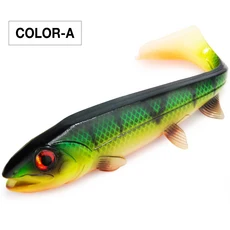 [루어 낚시 베이트] Spinpoler Bombshad 스퀘어 테일 Swimbait Shad Pike Lures 14cm 18cm 인쇄 실리콘 인공 빅 캐치 바다 Wobbler, 02 Color A, 02 18cm, [07] Color-A, 1개