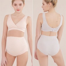 쁘띠마리에 3단후크 컴포트 수유브라+팬티 SET 캡내장 3size 4color