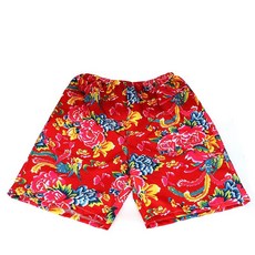 廢物專賣店 東北大花短褲 花褲子 接親遊戲/結婚婚慶/團康遊戲道具, 紅色