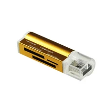 USB2.0 미니 휴대용 올인원 카드 리더기 SDSDTFMS DuoMicro MS(M2)Ms Pro Duo PC 컴퓨터 용, 01 금