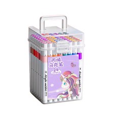 머니조이 수채화 드로잉 아크릴 마카펜, 1세트, 24색