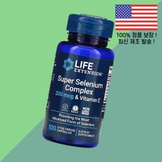 연장 슈퍼 셀레늄 비타민E 비타민이 200mcg 식물성 베지캡슐 100정 Life Extension Super Selenium Complex Vitamin E 100 Veget, 1