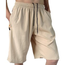 AICOC 남성용 운동 운동 반바지 11인치 수영 트렁크 지퍼 포켓 퀵 드라이 경량, Khaki, X-Large, 1개