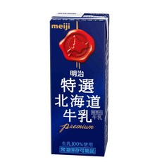 메이지 특선 홋카이도 우유 200ml×24개×2 케이스(총 48개) 17721, 1개