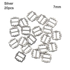 장식용 호환용품 인형옷 미니 초소형 DIY 인형 버튼 트라이글라이드 패턴 벨트 신발 의류 공예 액세서리, 한개옵션1, 17 7mm Silver