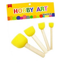 10번 모양찍기 스펀지 둥근원형 도장 물감찍기, 10봉