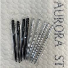 AURORA 紋繡筆桿 霧眉工具 手工筆桿 黑銀兩色 直版設計, 直版銀色, 1個