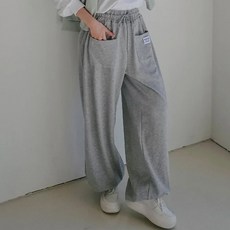 로로텐 앞포켓 와이드 밴딩 롱 조거팬츠 트레이닝 여성 빅사이즈