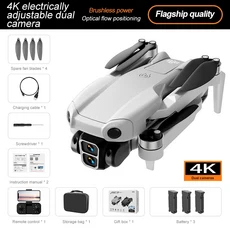A888 Pro 드론 전문 4K HD 듀얼 카메라 장애물 회피 브러시리스 모터 5G WIFI 원격 제어 Quadcopter 장난감, 04 4K Cameras-3B-Gray