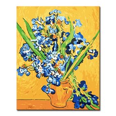 명화그리기 DIY 유화 세트 그림 액자 해바라기 아트홀릭, S06_고흐의 붓꽃, 1개