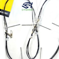 D-FISHING 우럭채비 스프링 2단 3단 기둥줄 줄꼬임방지, 3개, 2개입