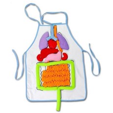 몸속 장기 부착형 인체모형 앞치마 엄마표과학 과학실험키트 모둠토의, 1세트