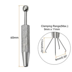수술용 스틸 전문 푸시 인 주사기 타입 쿼드 프롱 소형 비드 거치대 그랩 볼 캐처 바디 피어싱 도구 1PC, 03 6cm