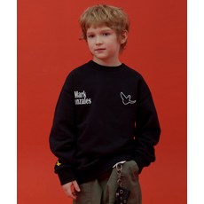 MARK GONZALES KIDS 마크 엔젤 자수 맨투맨-블랙