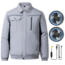 남녀공용 선풍기 조끼 긴팔 아이스 쿨링 긴팔 냉풍 얼음 여름 작업복-ACS573