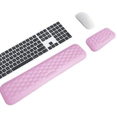 깔끔더하기 마우스 키보드 컴퓨터패드 PU 팜레스트, 일반형, 핑크, keyborad pad