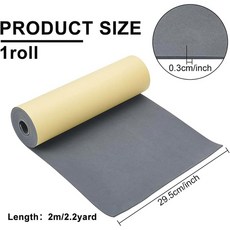 커팅매트 1 롤 블랙 자체 접착 EVA 폼 2mm 두꺼운 방수 고무 시트 가구 보호 갭 필링 의상, [12] AECH03-16441
