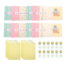 [미포리댁] 어린이집 생일 답례품 선물 유치원 구디백 칠교놀이, 12개, 칠교놀이+플랫봉투 세트