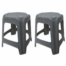 [나코] 프라스틱의자 플라스틱간이의자 파라솔의자 야외플라스틱의자 편의점플라스틱의자 원형의자, 2개, 그레이