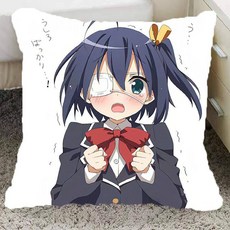 중2병도 사랑을 이야기하자 베개 작은 새 여섯 꽃 주변 베개 핸드메이드 카드 통 베개 학생 생일 선물, 1-양면 동일 이미지