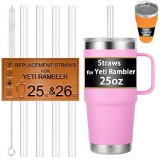 Yeti 25 767.1g26온스 컵용 빨대 Yeti 737.7g25온스 빨대 머그 737.1g26온스 빨대 머그 램블러 텀블러 컵 액세서리 스무디를 위한 재사용 가능한, 4