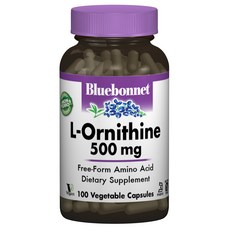 Bluebonnet 左旋鳥胺酸 500mg植物膠囊, 100顆, 1罐