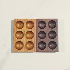 한그루 원목 우드 에그트레이 6구 월넛 느티, 1개