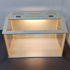 햄스터 대형 케이지 고급 원목 아크릴 골든햄스터 전용 하우스 초대형 번식용 리빙박스 2층집, 1개, 대형 투명 패널 60x45x45cm 자가설치