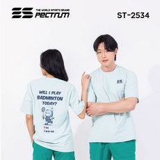 스펙트럼 아울렛 ST-2534 데일리 코튼 반팔티 배드민턴 피클볼 탁구 스포츠웨어