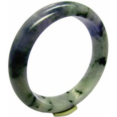 小樂珠寶 翡翠手鐲 飄綠花帶藍紫 A貨 手圍18.1號 內徑56.7mm, 1個