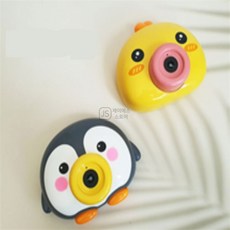 JS 자동 버블건 자동비눗방울카메라 아기비누방울, DUCK (화이트브라운)+AA배터리3개