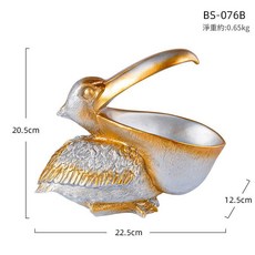 鵜鶘造型 樹脂擺件 鑰匙糖果收納 家居裝飾品, BS076B, 1個
