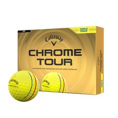캘러웨이 2026 크롬투어 트리플트랙 골프볼 4피스, 옐로우