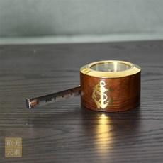 進口黃銅復古指南針捲尺 羅盤 擺件 送禮, 1個, C款